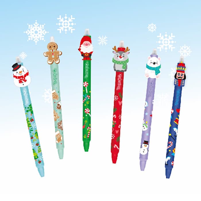 Colorino Erasable Gel Pens Weihnachten 6er Set