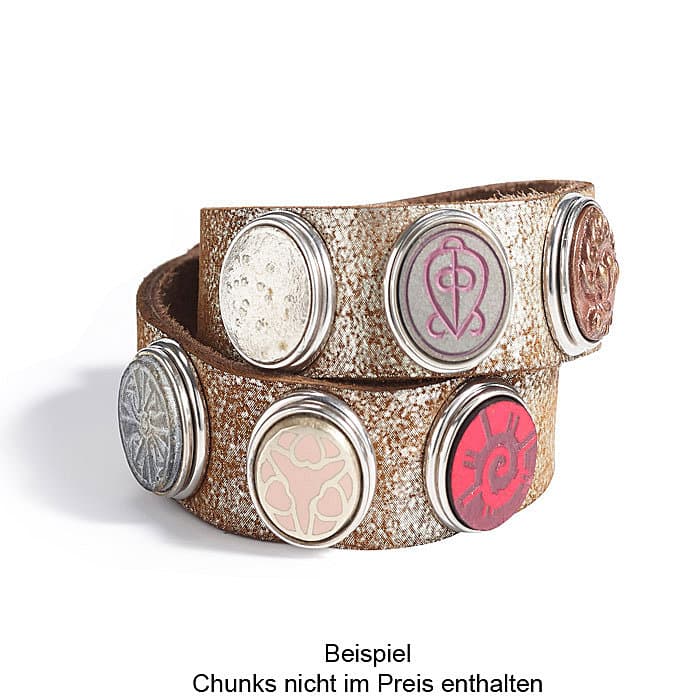 Noosa Leder Armband double skinny braun schimmernd ohne Chunks