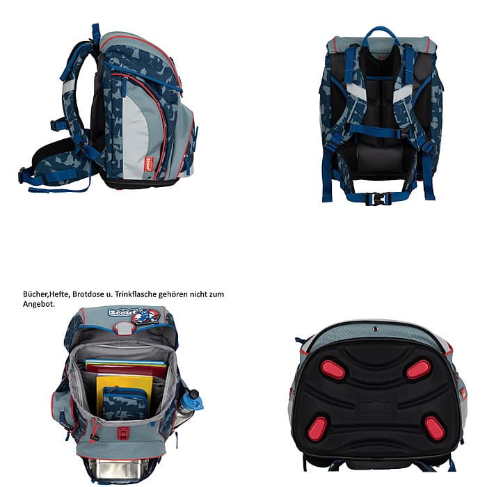 Scout Alpha Blue Ninja Schulranzenset 4tlg