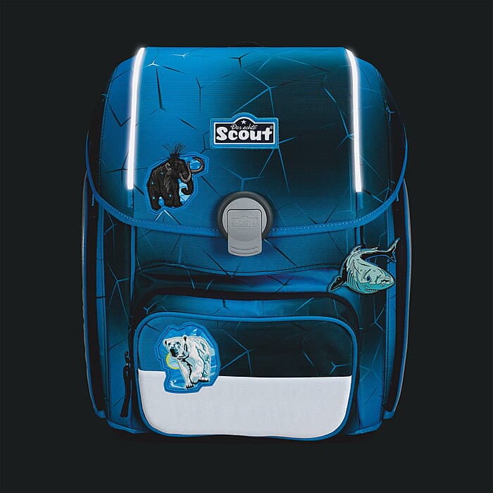 Scout Genius Exklusiv Safety Light Polar Blue Schulranzenset