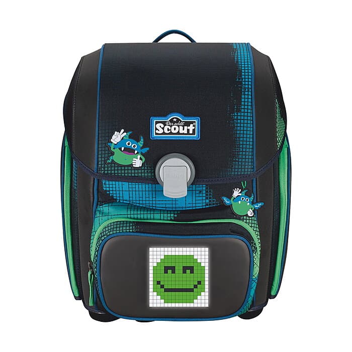 Scout Genius Set Movie Star Blue Pixel Schulranzenset