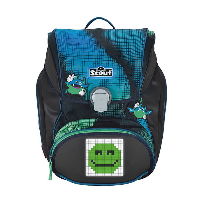 Scout Alpha Set Movie Star Blue Pixel Schulranzenset