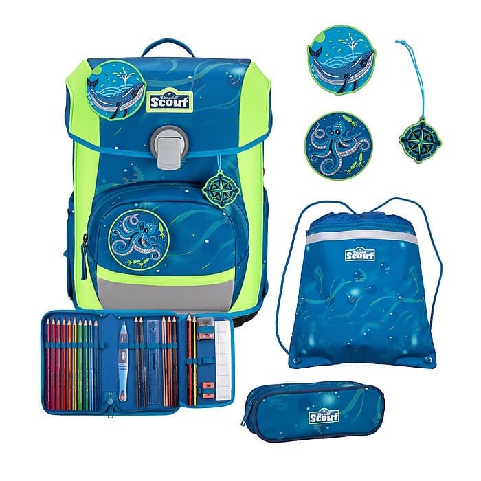Scout Neo DIN Deep Sea Schulranzensetset