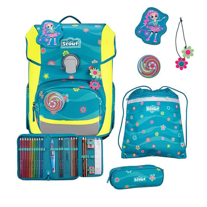 Scout Neo DIN Little Flowers Schulranzensetset