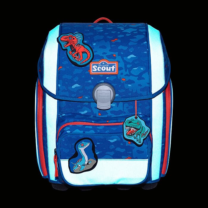 Scout Genius Blue Dino Schulranzensetset
