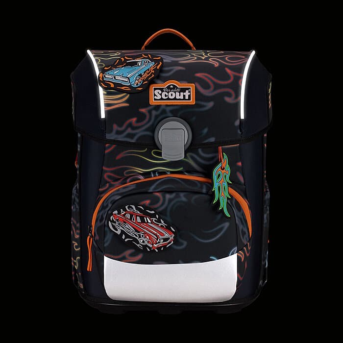 Scout Neo Flames Exklusiv Edition Safety Light Schulranzen Set