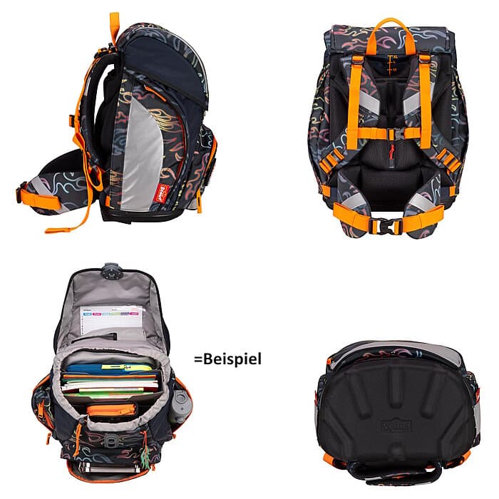 Scout Alpha Flames Exklusiv Edition Safety Light Schulranzen Set