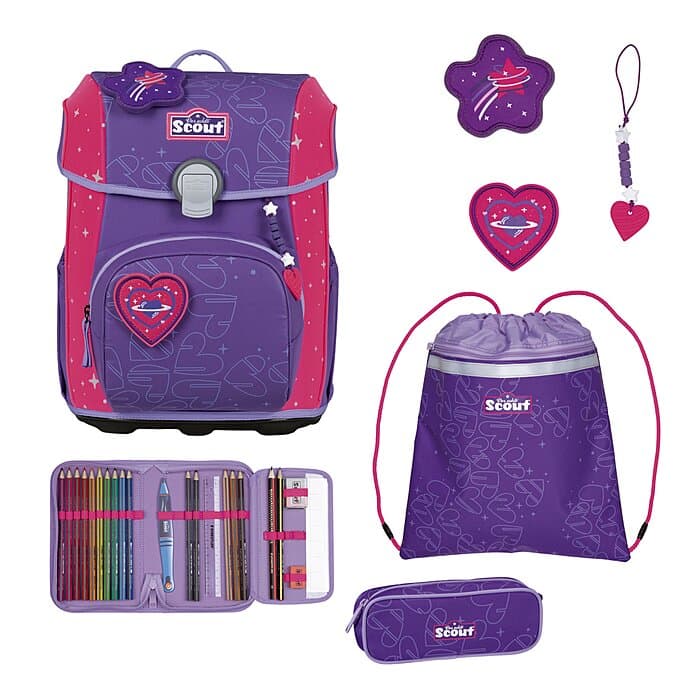 Scout Neo Superflash Extreme Schulranzen Set Heartbeat