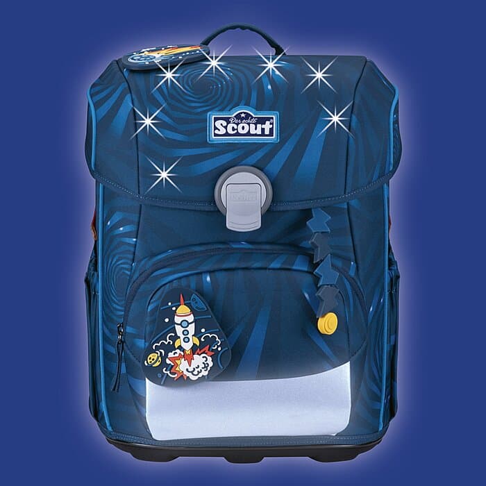 Scout Neo LED Schulranzen Set Rocket Rider 5-teilig