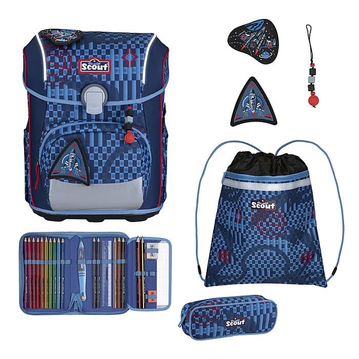 Scout Neo Safety Light Schulranzen Set Space Explorer 5-teilig