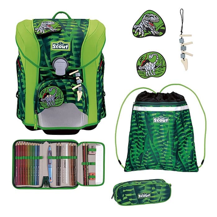 Scout Micro Schulranzen Set Danger Dino 5-teilig