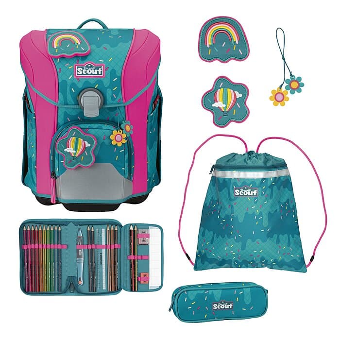 Scout Micro Schulranzen Set Happy Confetti 5-teilig