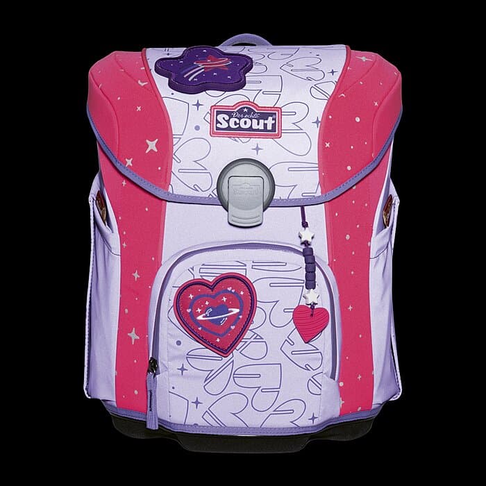 Scout Micro Schulranzen Set Superflash Extreme Heartbeat 5-teilig
