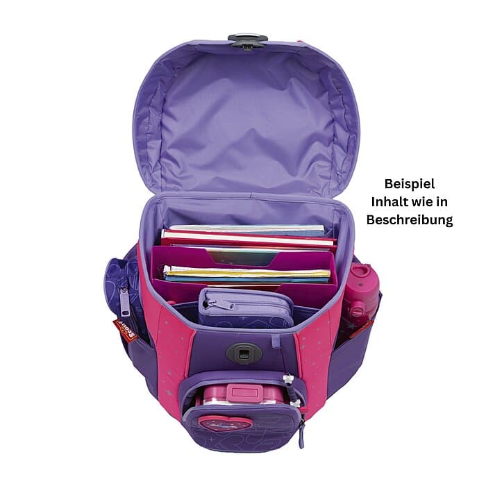 Scout Micro Schulranzen Set Superflash Extreme Heartbeat 5-teilig