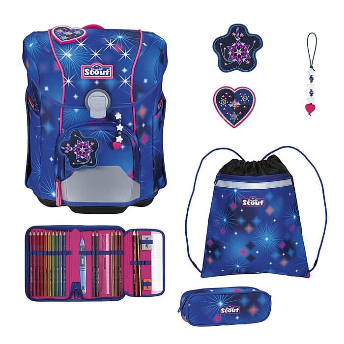 Scout Micro Schulranzen Set LED Sparkling Dream 5-teilig
