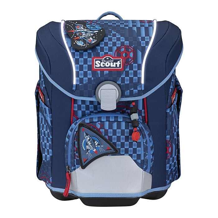 Scout Micro Schulranzen Set Safety Light Space Explorer 5-teilig