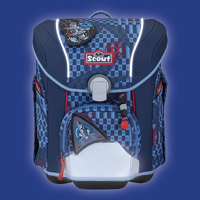 Scout Micro Schulranzen Set Safety Light Space Explorer 5-teilig