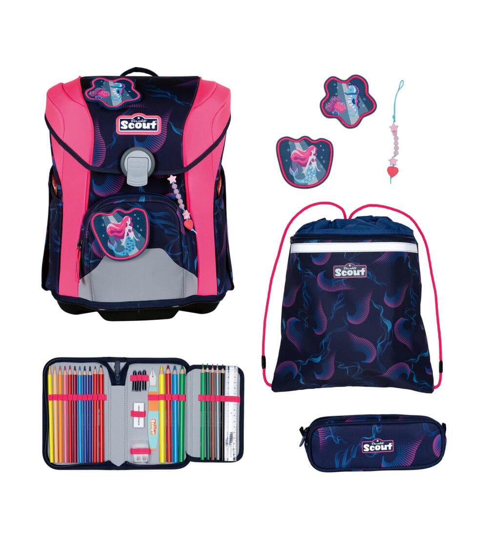 Scout Micro Schulranzen Set Mystic Sea 5-teilig