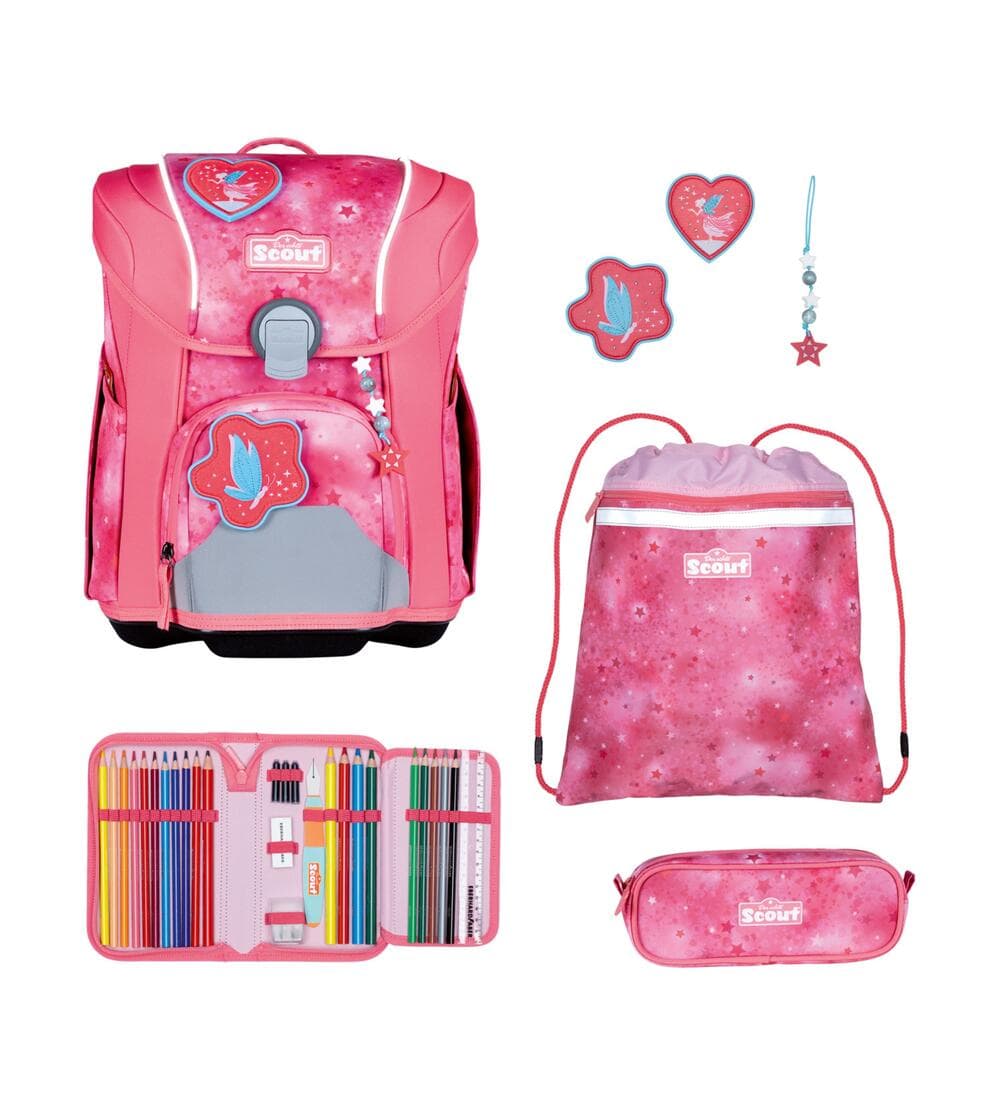 Scout Micro Safety Light Schulranzen Set Fairy World 5-teilig