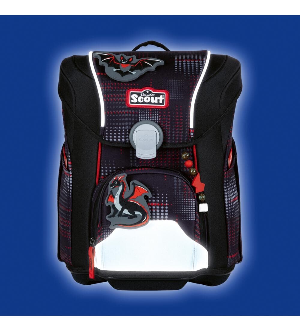Scout Micro Safety Light Schulranzen Set Night Shadow 5-teilig