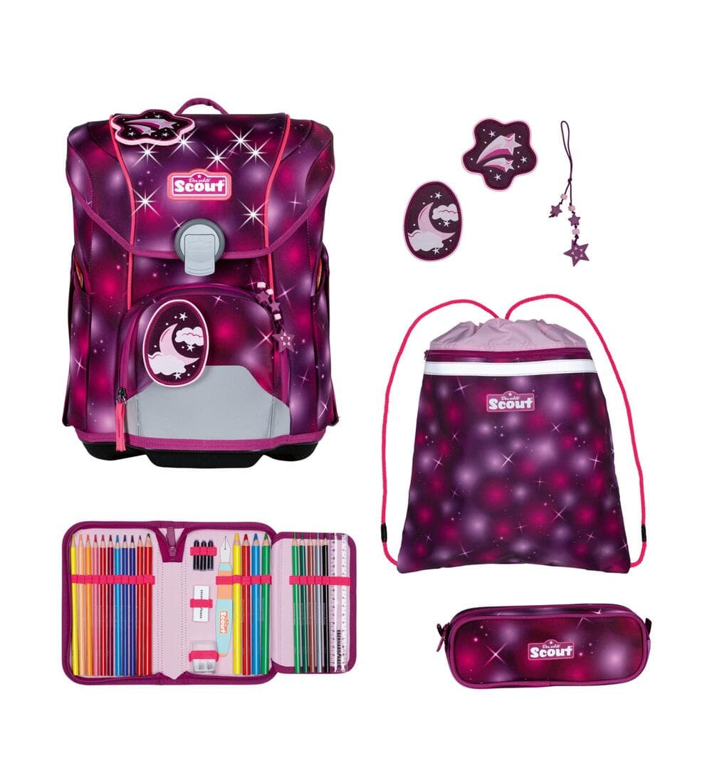 Scout Micro LED Schulranzen Set Pink Stardust 5-teilig