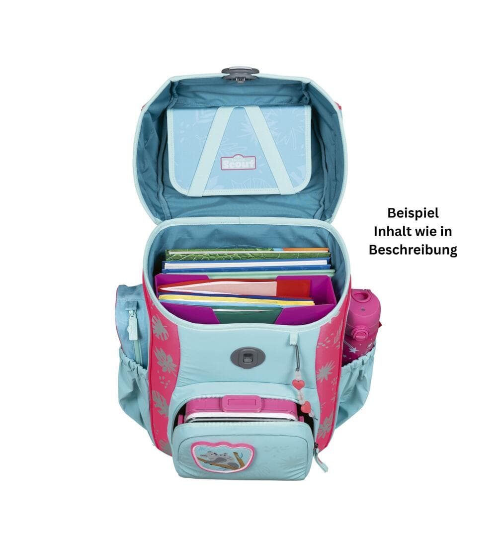 Scout Neo Superflash Extreme Schulranzen Set Tropic Friends 5tlg.