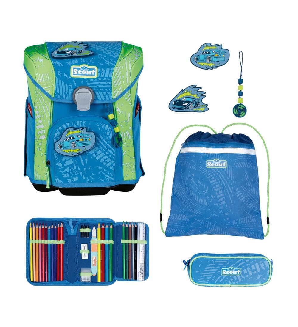 Scout Micro Superflash Extreme Schulranzen Set Power Drift 5-teilig