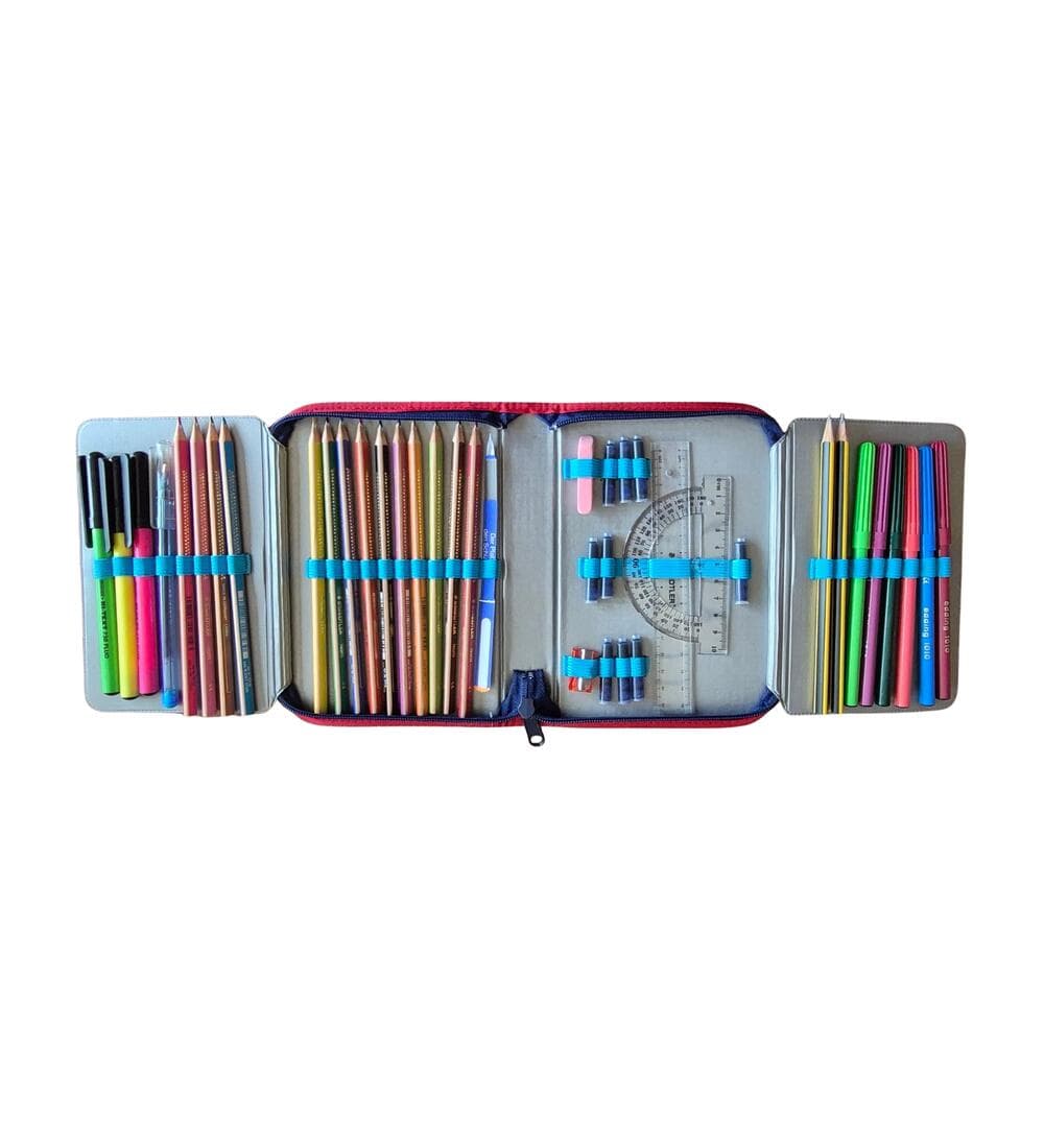 Federmäppchen Fantasy Etui für die Schule gefüllt
