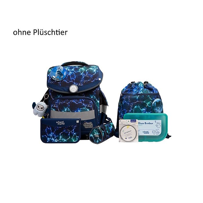 School Mood Timeless Felix mit LED-Patchy 7-tlg. Schulranzenset