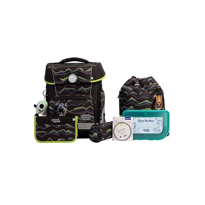 School Mood Champion Maxx Pro Finn Raubkatze 7-tlg. Schulranzenset