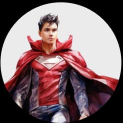 Icon, das einen Superhelden zeigt
