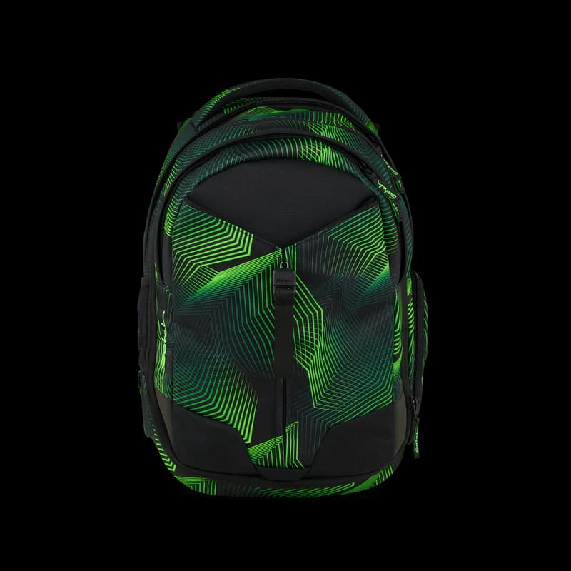 satch match Schulrucksack schwarz grün