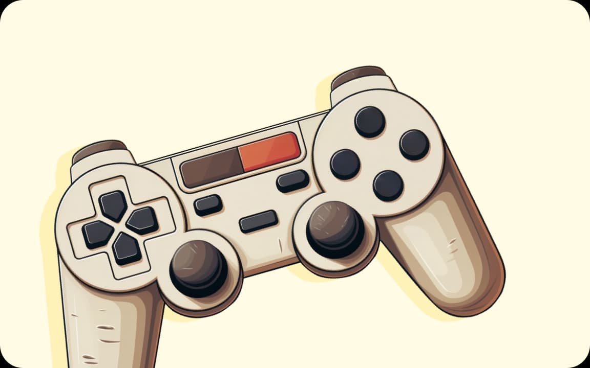 Illustrierter Controller für Videospiele