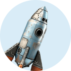 Icon, das eine Rakete zeigt