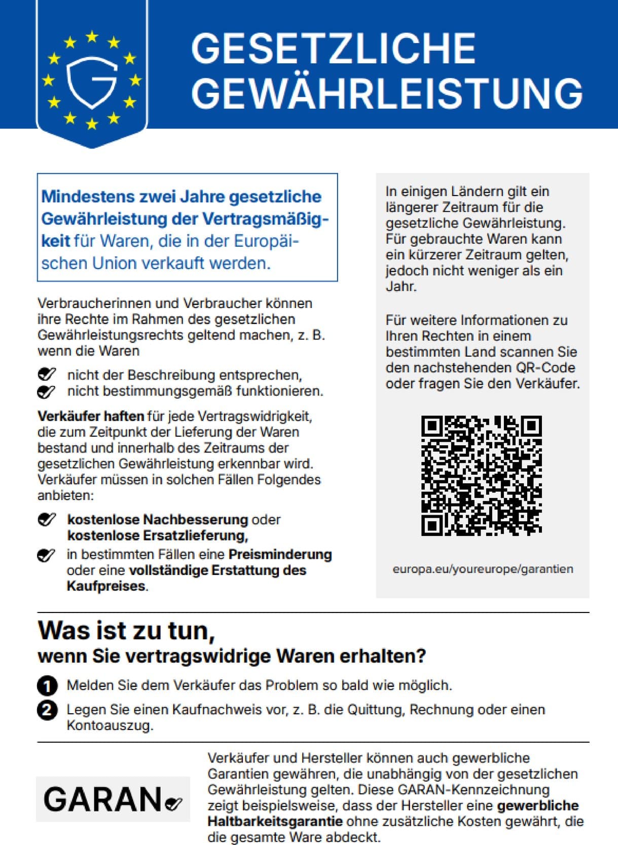 EU Garantielabel