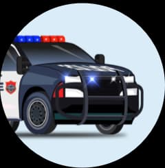 Icon, das ein Einsatzfahrzeug zeigt