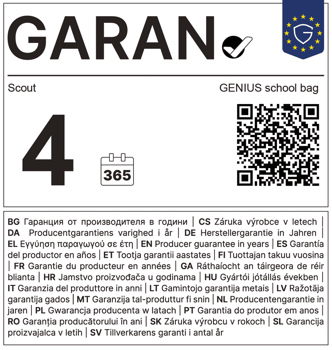 Vollständiges EU-Garantielabel Scout